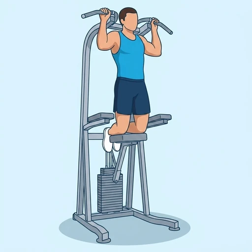 Pull-ups i maskin (assisterade) – Slutläge