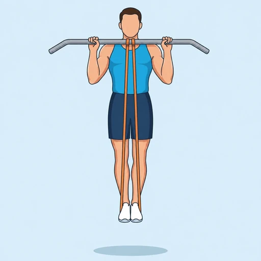 Pull-ups med gummiband (assisterade) – Slutläge
