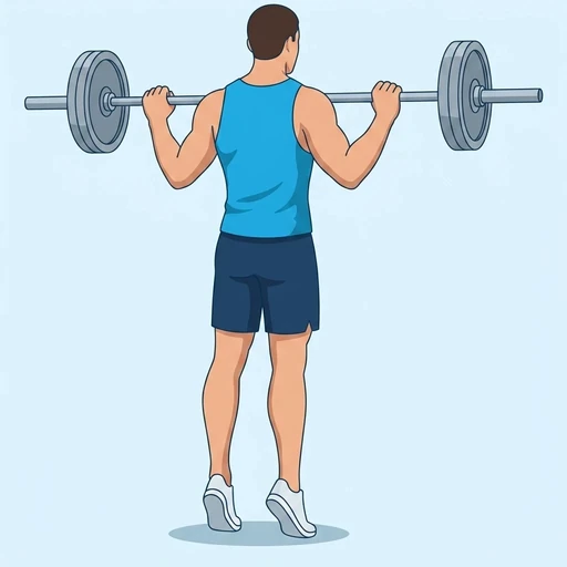 Barbell Calf Raise – End position