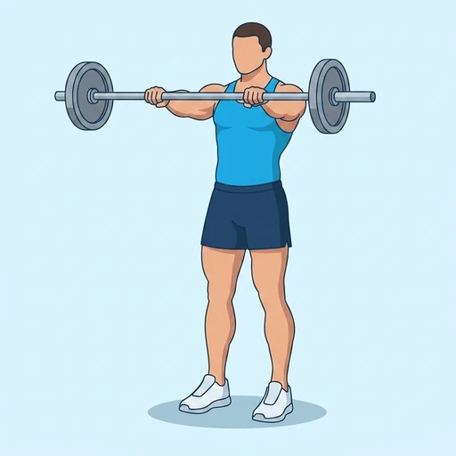 Barbell Front Raise – End position