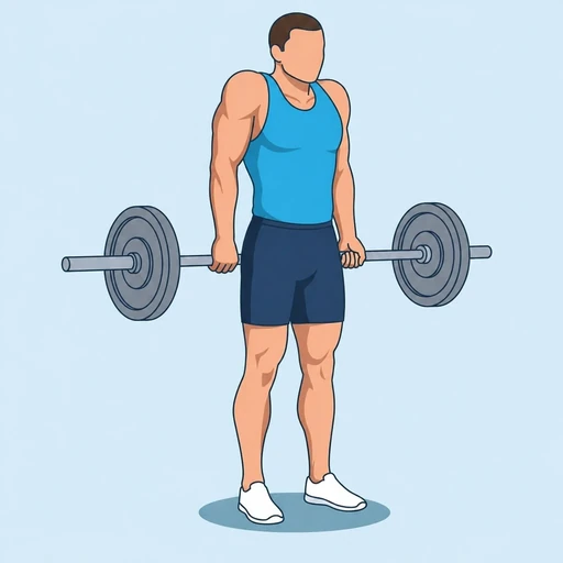 Behind the Back Barbell Shrug – End position