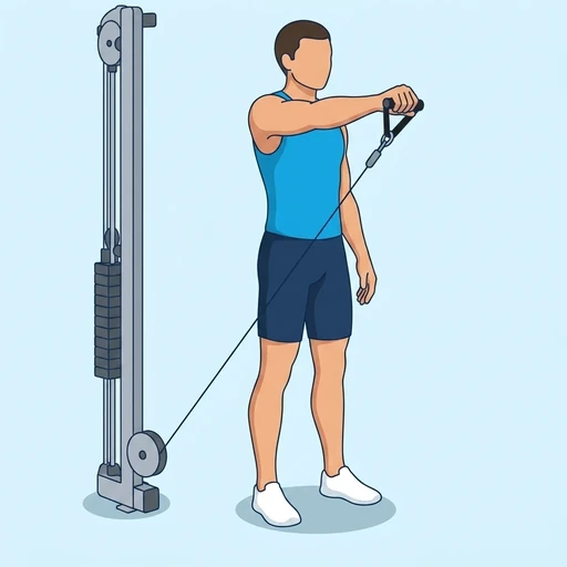Cable Front Raise – End position