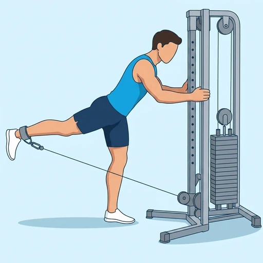 Cable Glute Kickback – End position