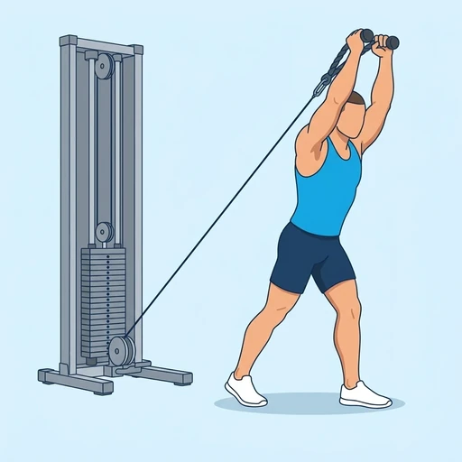 Cable Overhead Tricep Extension – End position