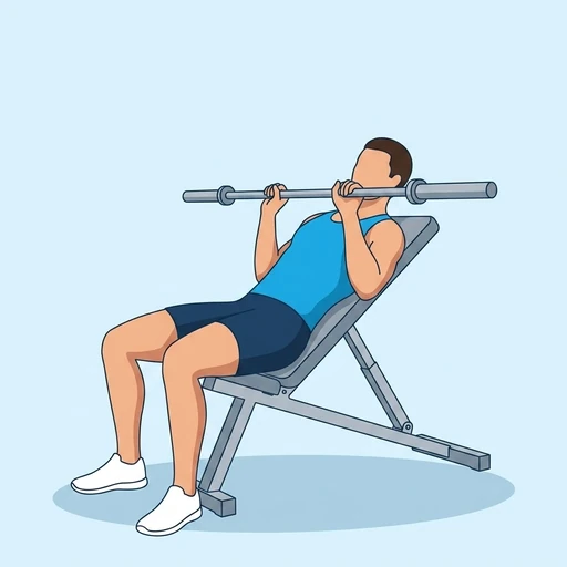 Close-Grip Incline Bench Press – End position