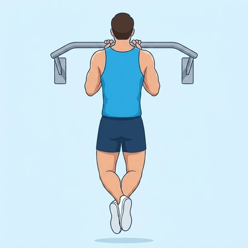 Pull-ups med smalt grepp – Slutläge