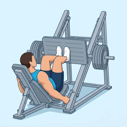 Close-Stance Leg Press – End position