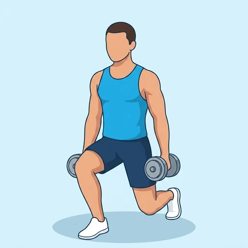 Dumbbell Lunge – End position