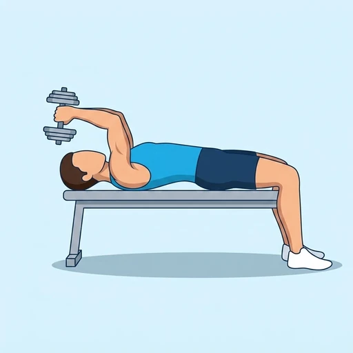 Dumbbell Pullover – End position