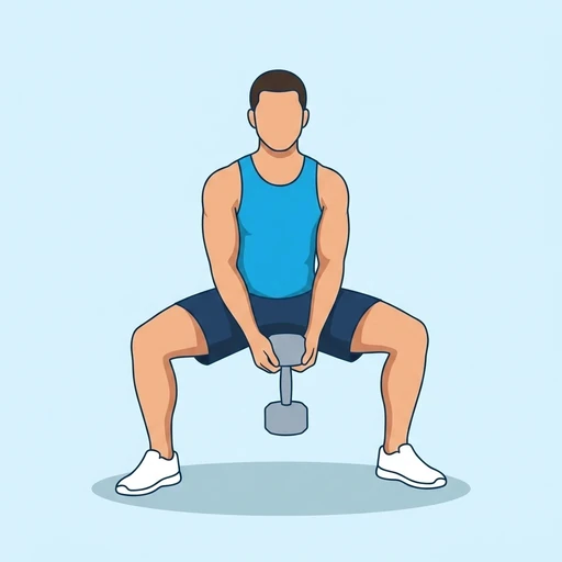 Dumbbell Sumo Squat – End position