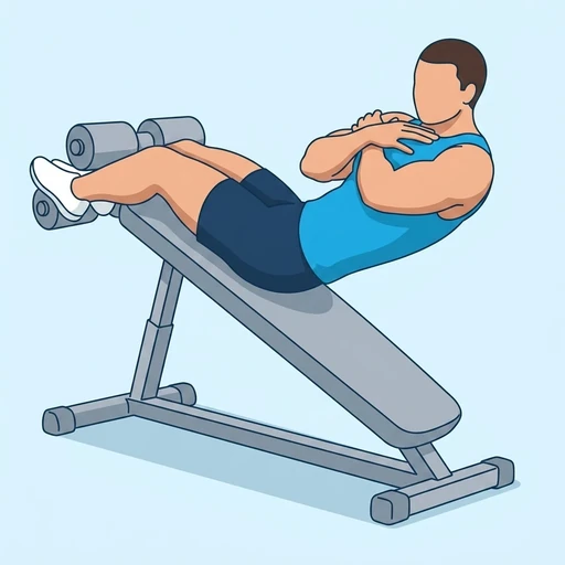Decline Crunch – End position