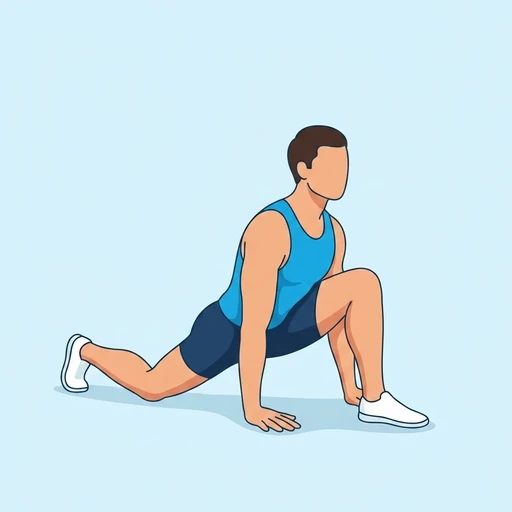 Downward Dog to Low Lunge – End position