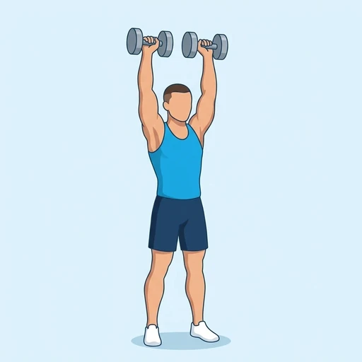 Dumbbell Clean and Press – End position