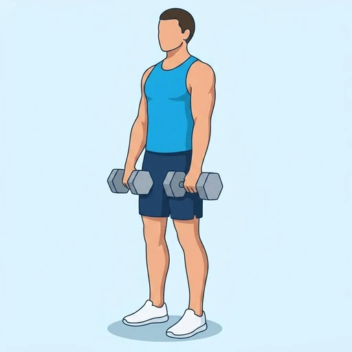 Dumbbell Deadlift – End position