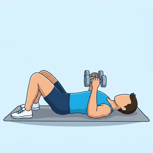 Dumbbell Floor Press – End position