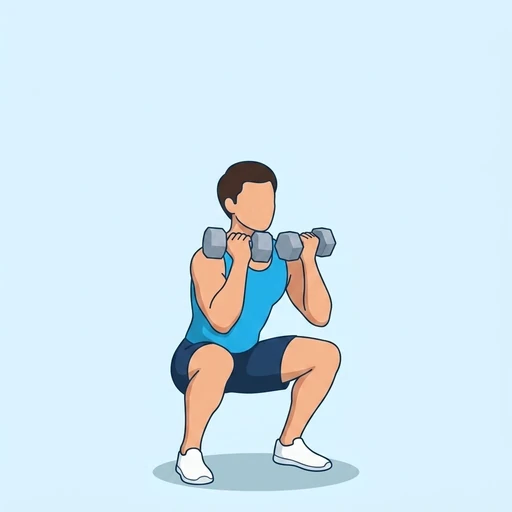 Dumbbell Front Squat – End position