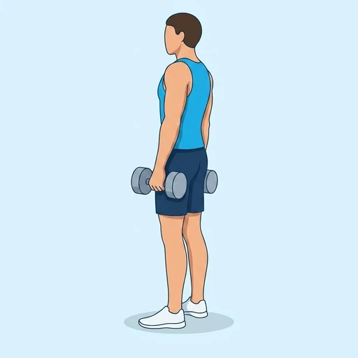 Dumbbell Romanian Deadlift – End position