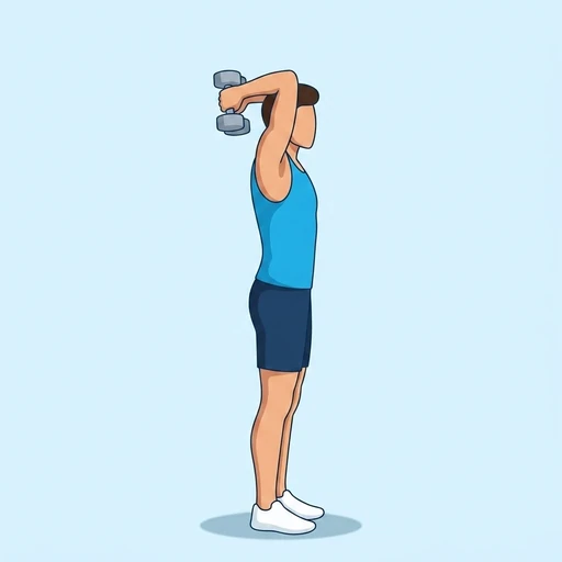 Dumbbell Tricep Extension – End position
