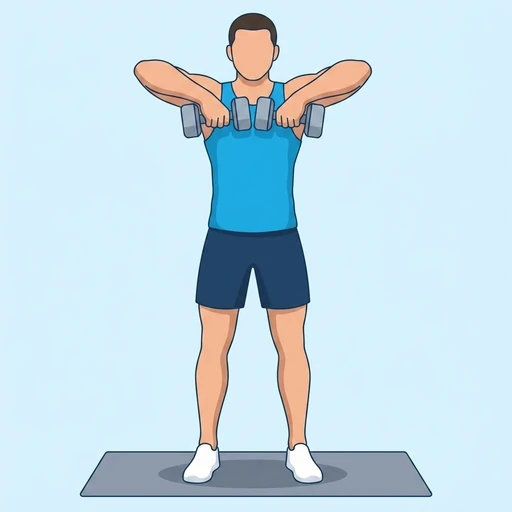 Dumbbell Upright Row – End position