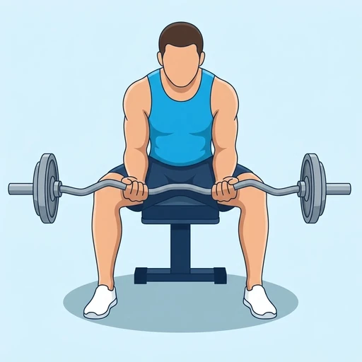 EZ-Bar Wrist Curl – End position