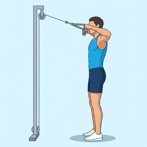Face pull i kabel – Slutläge