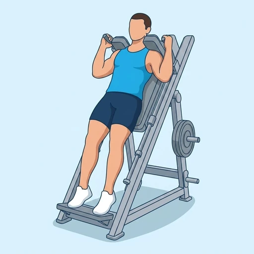 Hack Squat Calf Raise – End position