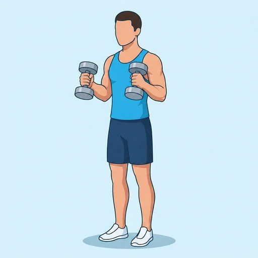 Dumbbell Hammer Curl – End position