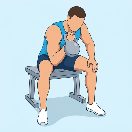 Kettlebell Concentration Curl – End position