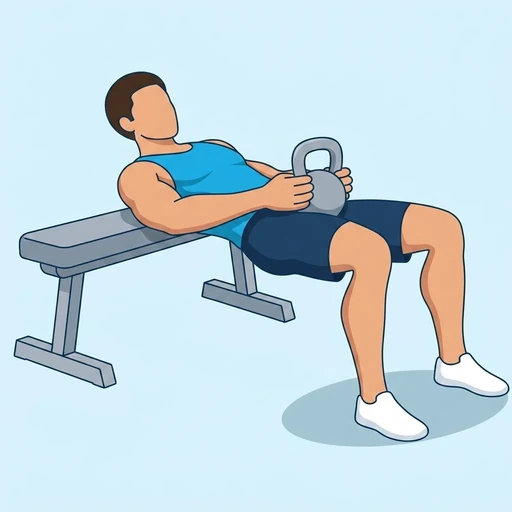 Höftlyft med kettlebell – Slutläge