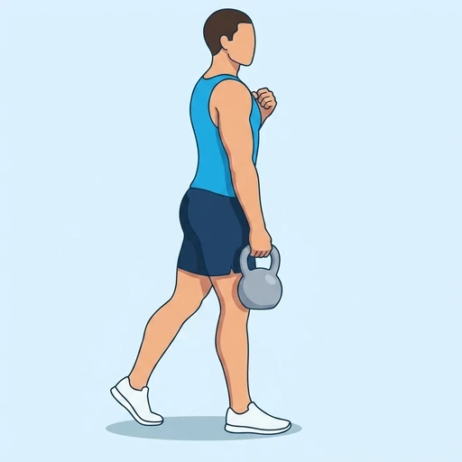 Kettlebell Kickstand Deadlift – End position