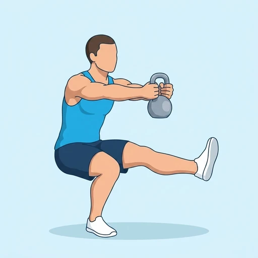 Kettlebell Pistol Squat – End position