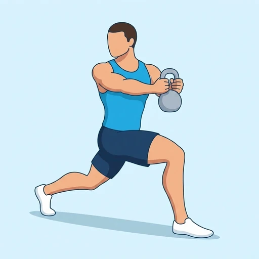 Kettlebell Rotational Lunge – End position