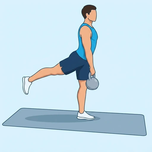 Kettlebell Single Leg Deadlift – End position