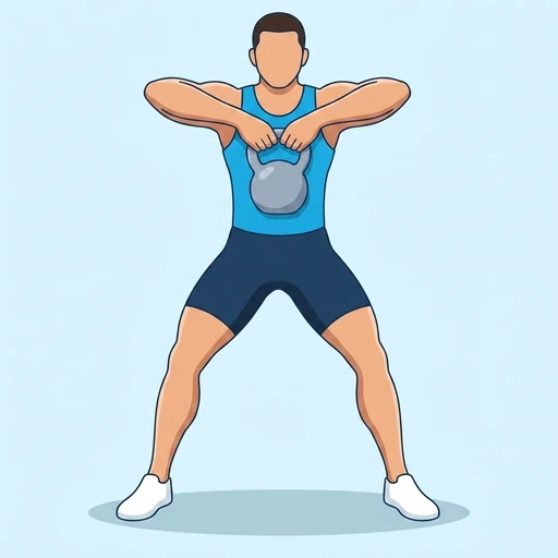 Kettlebell Sumo High Pull – End position