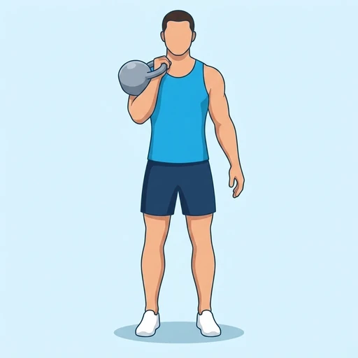 Swing clean med kettlebell – Slutläge