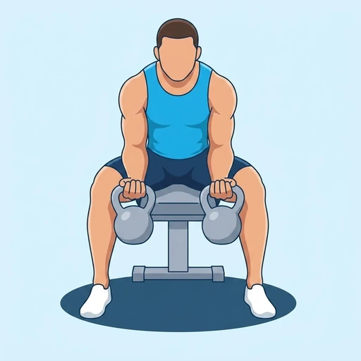 Handledscurl med kettlebell – Slutläge
