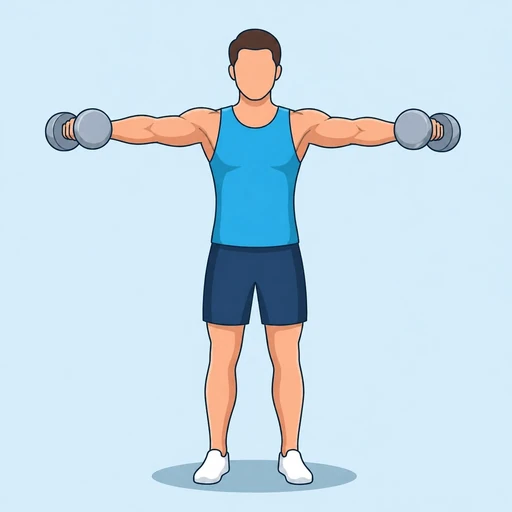 Dumbbell Lateral Raise – End position