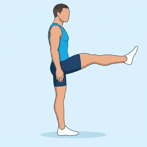 Front-to-Back Leg Swing – End position