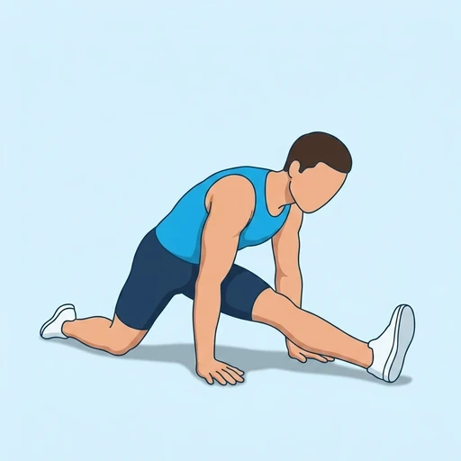 Low Lunge to Half Split – End position
