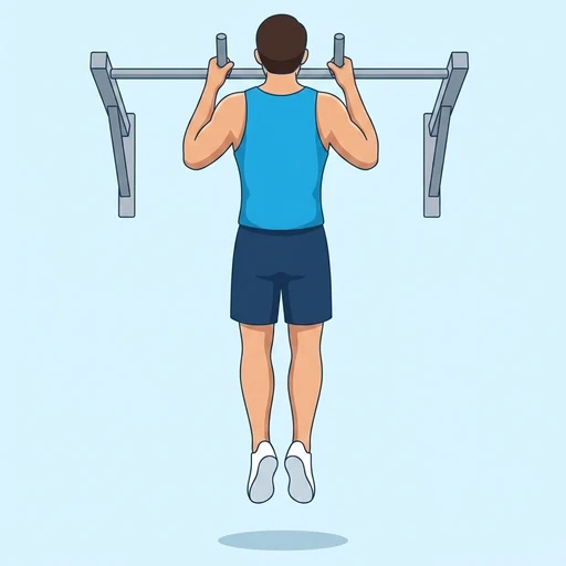 Pull-ups med neutralt grepp – Slutläge