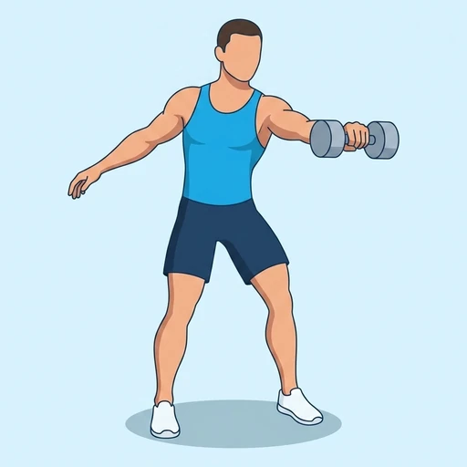 One-Arm Dumbbell Swing – End position