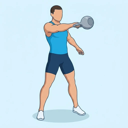 One Arm Kettlebell Swing – End position