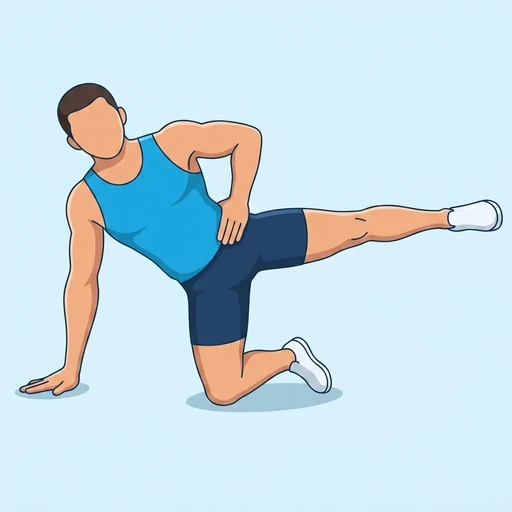 Pilates Kneeling Side Kick – End position