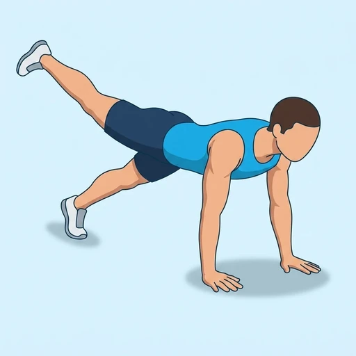 Pilates Leg Pull Front – End position