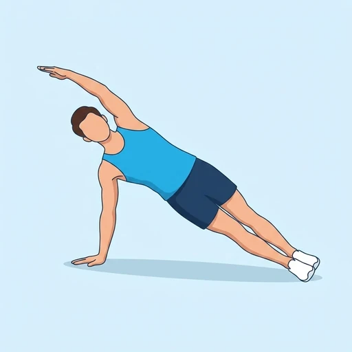 Pilates – sidoböj – Slutläge