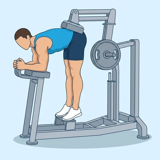 Plate-Loaded Donkey Calf Raise – End position
