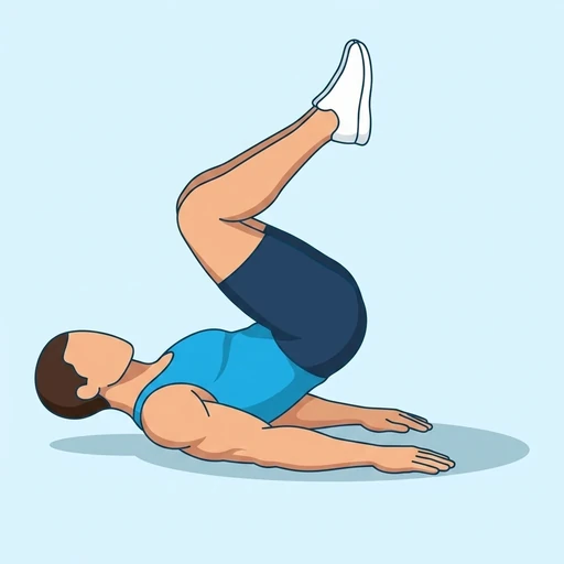 Omvända crunches – Slutläge