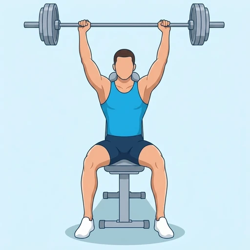 Seated Barbell Overhead Press – End position