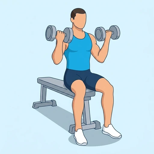 Seated Dumbbell Curl – End position