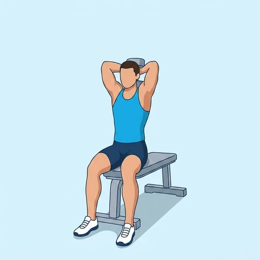 Seated Dumbbell Tricep Extension – End position